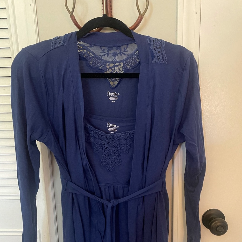 2 maternity/nursing nightgowns with matching robes $12 for both.